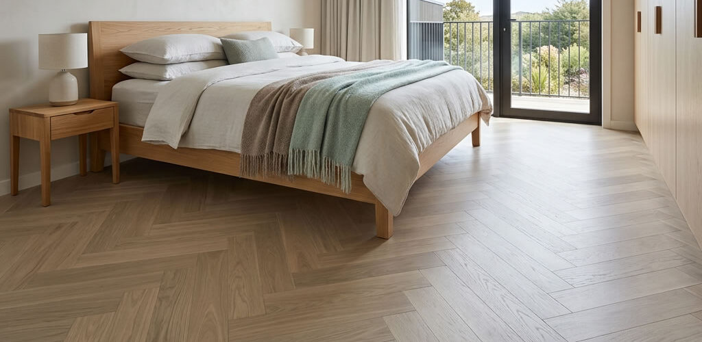 Estate Oak Herringbone Parquet combines the timeless character of European Oak with the enduring elegance of the classic herringbone pattern.
