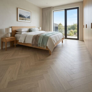 Estate Oak Herringbone Parquet combines the timeless character of European Oak with the enduring elegance of the classic herringbone pattern.