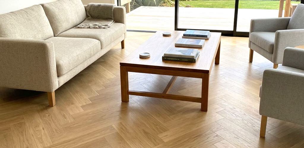 Meadow Oak Herringbone Parquet captures the natural beauty of European Oak in a light, welcoming tone that brings warmth, openness, and understated elegance to interior spaces.