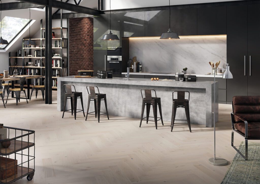 Barlinek Herringbone wood flooring