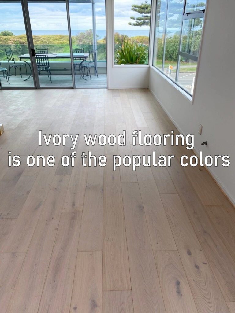 Ivory wood flooring is one of the most popular colors.