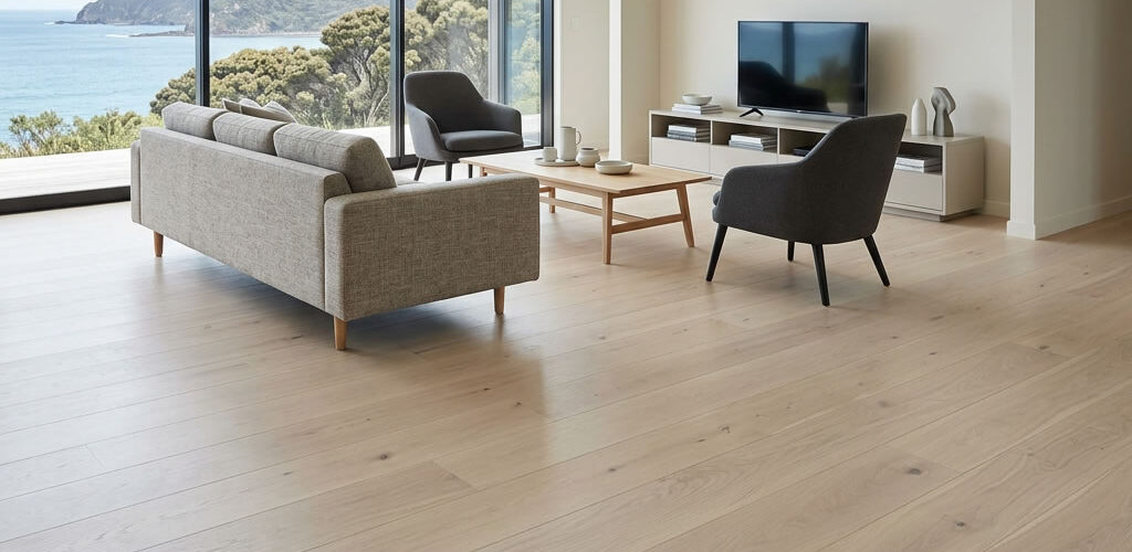 Pearl Oak Parquet captures the refined beauty of European Oak in a soft, luminous tone inspired by natural pearl hues and sun-bleached coastal landscapes.