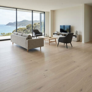 Pearl Oak Parquet captures the refined beauty of European Oak in a soft, luminous tone inspired by natural pearl hues and sun-bleached coastal landscapes.
