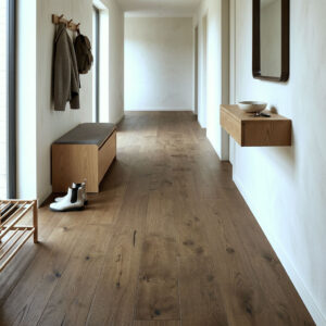Estate Oak Parquet showcases the timeless character of European Oak in a warm, earthy tone that brings depth and natural texture to modern interiors.