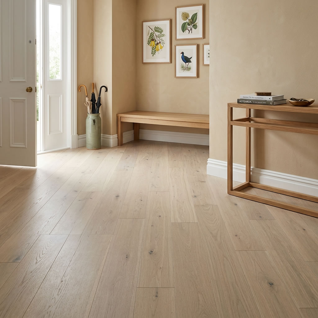 Alpine Oak Parquet captures the fresh, natural beauty of European Oak in a light and airy tone inspired by New Zealand's alpine landscapes.