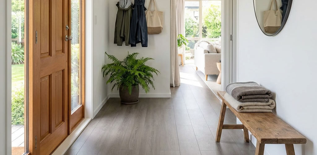 Clutha Oak is a refined laminate flooring solution that seamlessly blends the rustic charm of weathered timber with the fresh elegance of contemporary design.