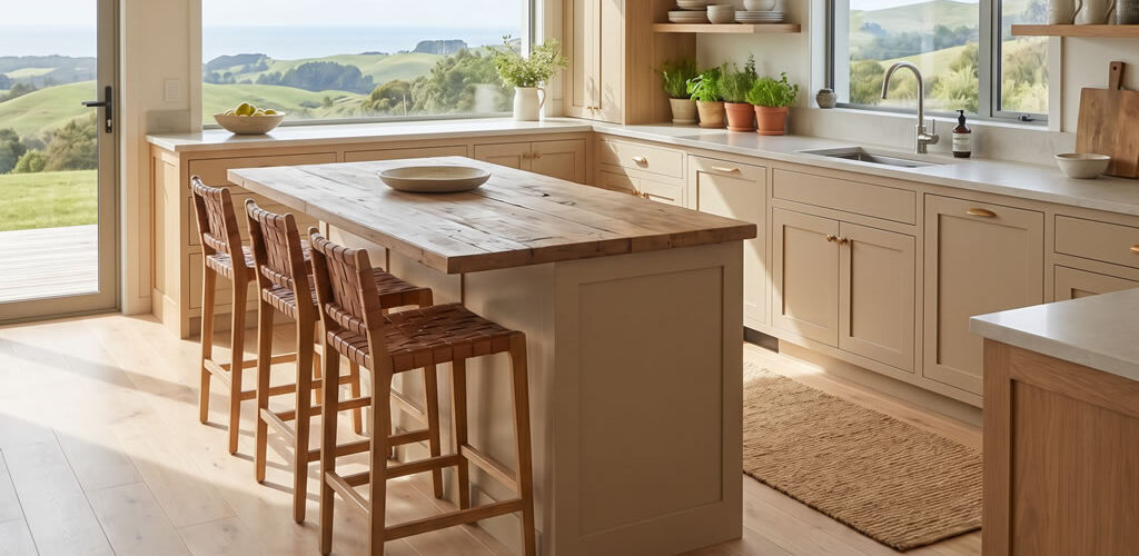Oak Nature Tiu Parquet is bathed in a soft snow-cream tone that gently highlights the oak's natural character.