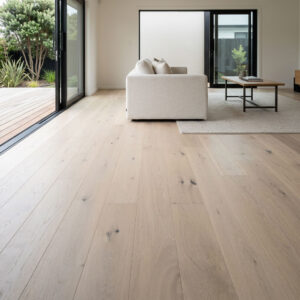 Oyster Oak Parquet captures the natural beauty of Oak in a softly balanced neutral finish. Inspired by the subtle colouring of natural oyster shells, it combines pale beige, gentle greige, and warm mineral undertones to create a floor that feels bright, calm, and quietly sophisticated.