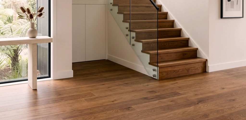 Woodland Oak Parquet presents the enduring beauty of genuine Oak in a rich and sophisticated brown finish. Inspired by the warmth and established character of traditional estate interiors, its balanced combination of walnut brown, smoked timber, and subtle amber undertones creates a floor with depth, elegance, and timeless appeal.