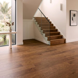 Woodland Oak Parquet presents the enduring beauty of genuine Oak in a rich and sophisticated brown finish. Inspired by the warmth and established character of traditional estate interiors, its balanced combination of walnut brown, smoked timber, and subtle amber undertones creates a floor with depth, elegance, and timeless appeal.