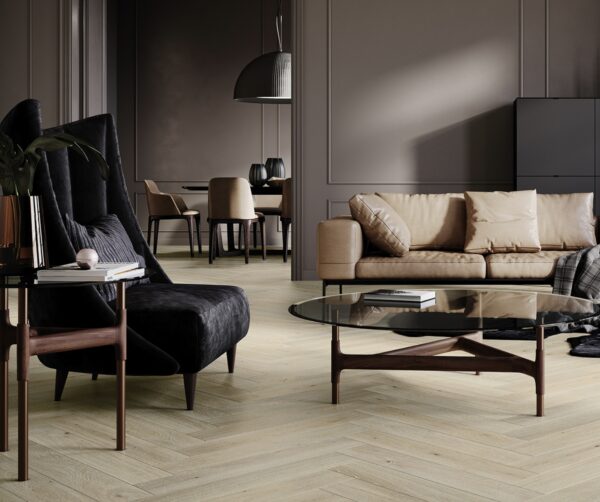 Oak Grissini herringbone wood flooring