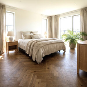 Barlinek Engineered Herringbone Oak Grissini is a refined herringbone timber flooring solution designed to combine classic patterning with a contemporary, light-toned finish.