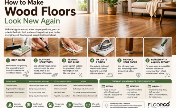 There's something special about walking into a home with gleaming wood floors. Whether your place is graced with old native timber, prime-grade engineered planks, or that rustic, mixed-character look, caring for your floors means protecting both beauty and value. But over time, wood floors can start to look tired. Scratches, dullness, patches of wear—these things creep in, especially in busy Kiwi family homes with plenty of foot traffic.