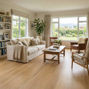 Krono Natural Light Oak laminate flooring presents a clean and elegant interpretation of classic European oak.