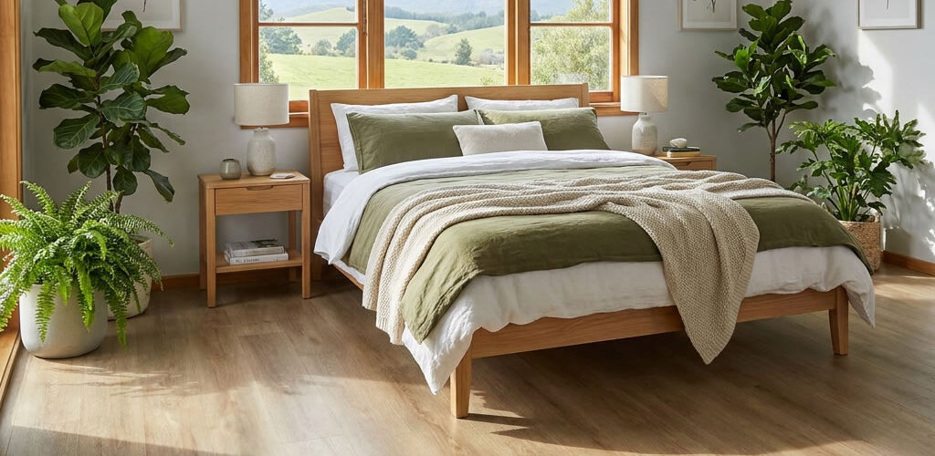 Mist Ethereal Oak presents a light, airy interpretation of oak laminate flooring, characterised by its soft mist-washed tone that blends pale beige, gentle grey, and subtle natural timber undertones.