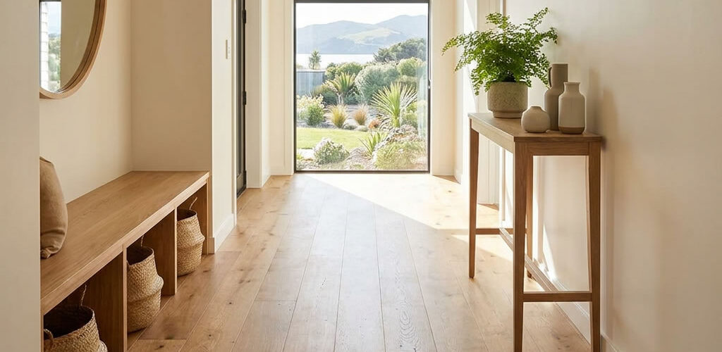 Exquisite natural white brushed oak flooring is defined by its refined surface treatment and carefully balanced colour tones
