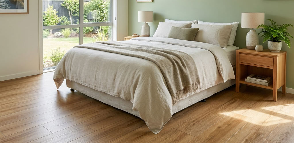 NZCORE Pure-09 is a modern SPC flooring and hybrid flooring design created to deliver clean elegance and natural warmth to residential interiors.