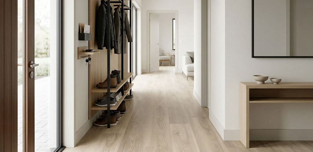 NZCORE Morning Oak 8mm SPC flooring captures the warmth and tranquillity of natural European Oak through a soft, contemporary colour palette inspired by the gentle light of early morning.