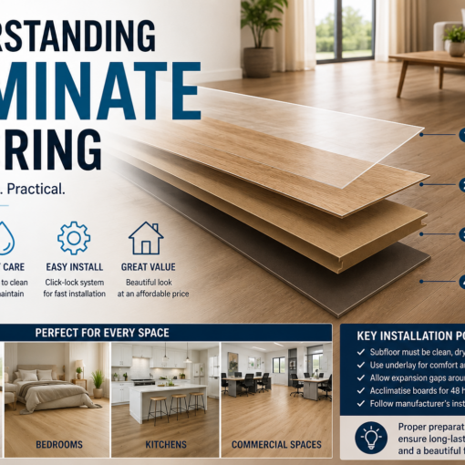 Floorco is renowned for its extensive range of laminate flooring, importing distinguished collections from top brands such as Krono Original, BerryAlloc, and Atwood Laminate. Our laminate products, known for their durability and aesthetic appeal, consist of multiple layers fused together to create highly resilient and attractive flooring solutions.