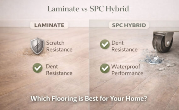 Choosing between laminate flooring and SPC hybrid can feel like splitting hairs until you live with it. Water on the kitchen floor, the dog sprinting to the door, the kids’ scooters inside on a rainy Saturday, bright sun pushing through the ranch sliders at midday. These little daily moments are where the difference shows.